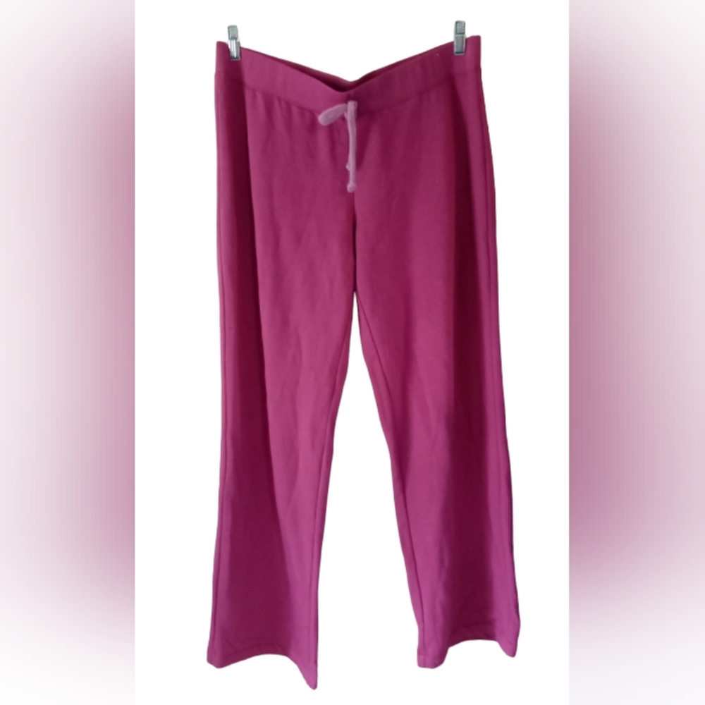 Pajamagram Mauve Fleeced Drawstring Pants - Size:… - image 1